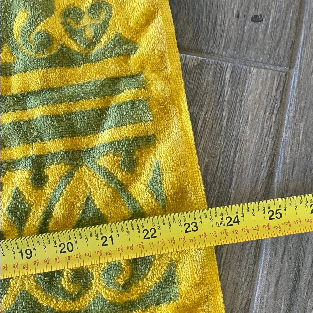 Yellow and Green Decorative Fringe Throw Blanket - Home Accents Vintage!